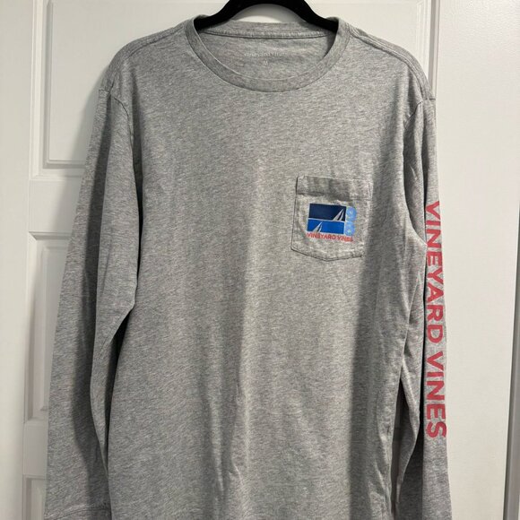 Vineyard Vines Men’s Long Sleeve T-Shirt — Gray | Size Medium - Picture 2 of 7
